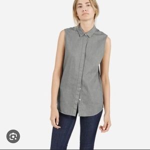 Everlane The Poplin Sleeveless Button Down